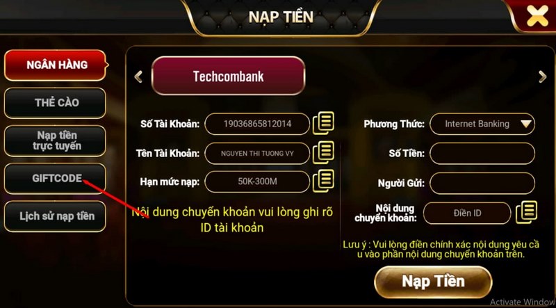 Nhận giftcode cho tân binh