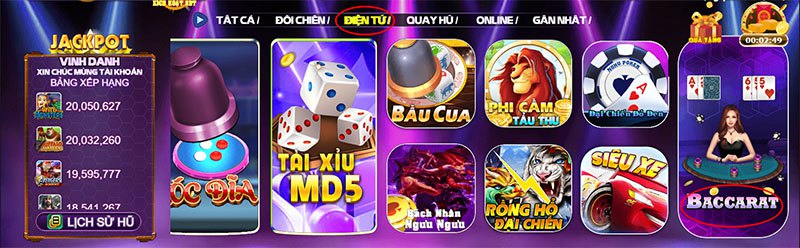 Chọn game Baccarat tại 68gamebai