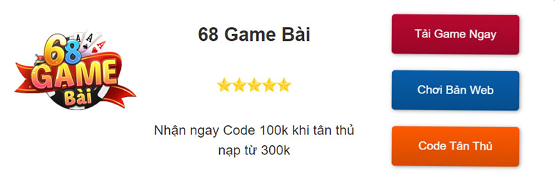 Truy cập 68 game bài