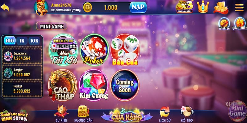 Mini game có tỷ lệ thắng lớn