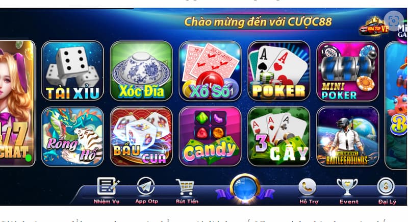 Các thể loại game siêu hấp dẫn tại Cuoc88