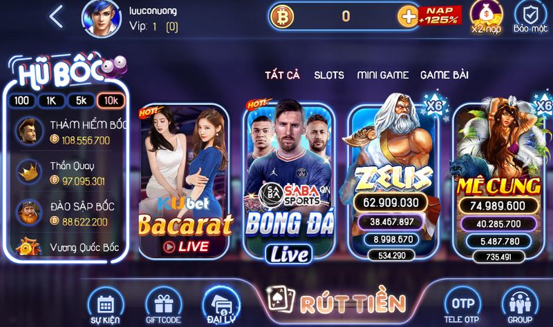 Những trò chơi có tại Boc Fun