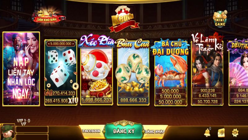 Các siêu phẩm hấp dẫn chỉ có tại cổng game Ken Vin